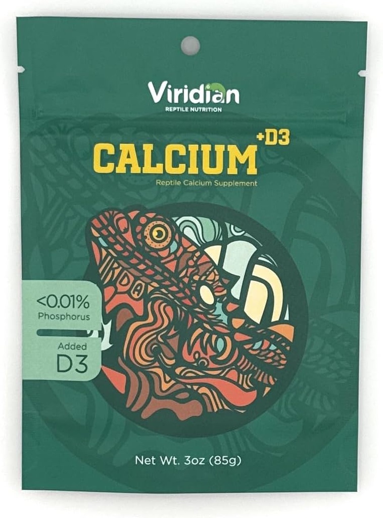 Viridian Reptile - dodatek kalcij plazilcev z D3 (3, Ounces)