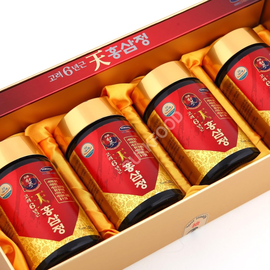Korejska 6years korensko rdeča ginseng zlato ekstrakt, 240g(8.5oz) X 4ea, Saponin, Panax