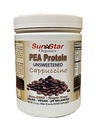 Pea Protein Powder - Nesladkan - Cappuccino s kavnim praškom in ekstraktom vanilje, brez soje, brez GMO 17.6 oz