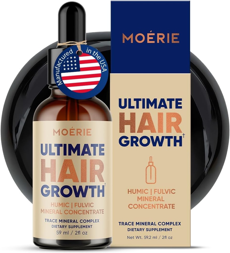 Moerie Fulvic Acid & Humic Acid Trace Mineralne kapljice - 77 Trace Minerali, 18 Aminokisline, 5 Vitamini - Fulvic Humic Mineralna mešanica - Tekoči minerali Dodatki - 2fl oz
