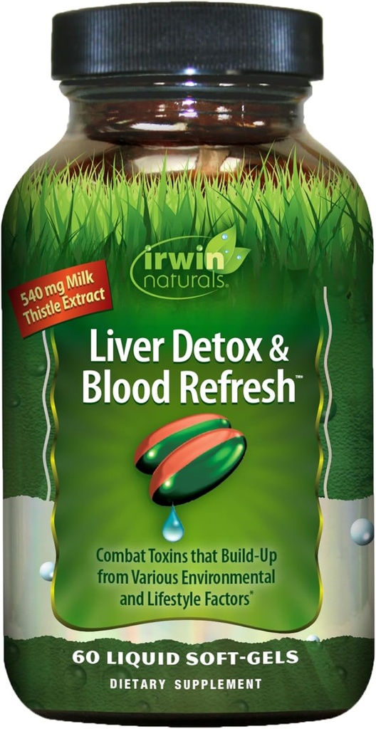 Irwin Naturals Jetra Detox & kri Osveži - 60 Tekoči softgels - Jetra in antioksidanti Podpora