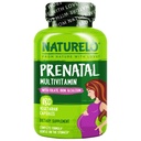 NATURELO Prenatalni multivitamin z nežnim keliranim železom, metil folatom, rastlinskim kalcijom in holinom - veganom, vegetarijancem - brez glutena - 180 kapsul - 2 meseca