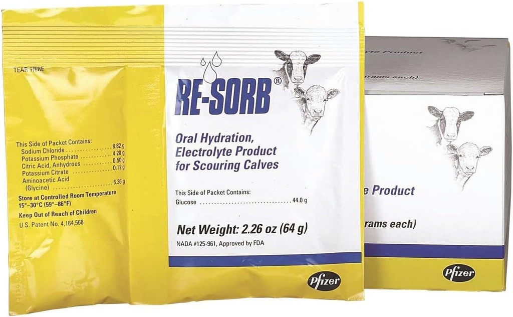 VELIKO ZDRAVJE ŽIVALI 8142 Resorb Elektrolitski paket, 64g