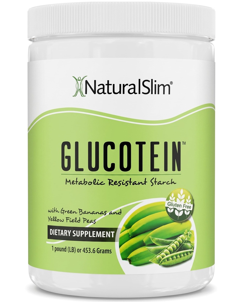 NaturalSlim Prebiotic Resistant Starch dodatek z zeleno banano Flour Organic & Pea Starch mešanica glukotein v prahu - Non-GMO & Gluten Free - 16 Servinges