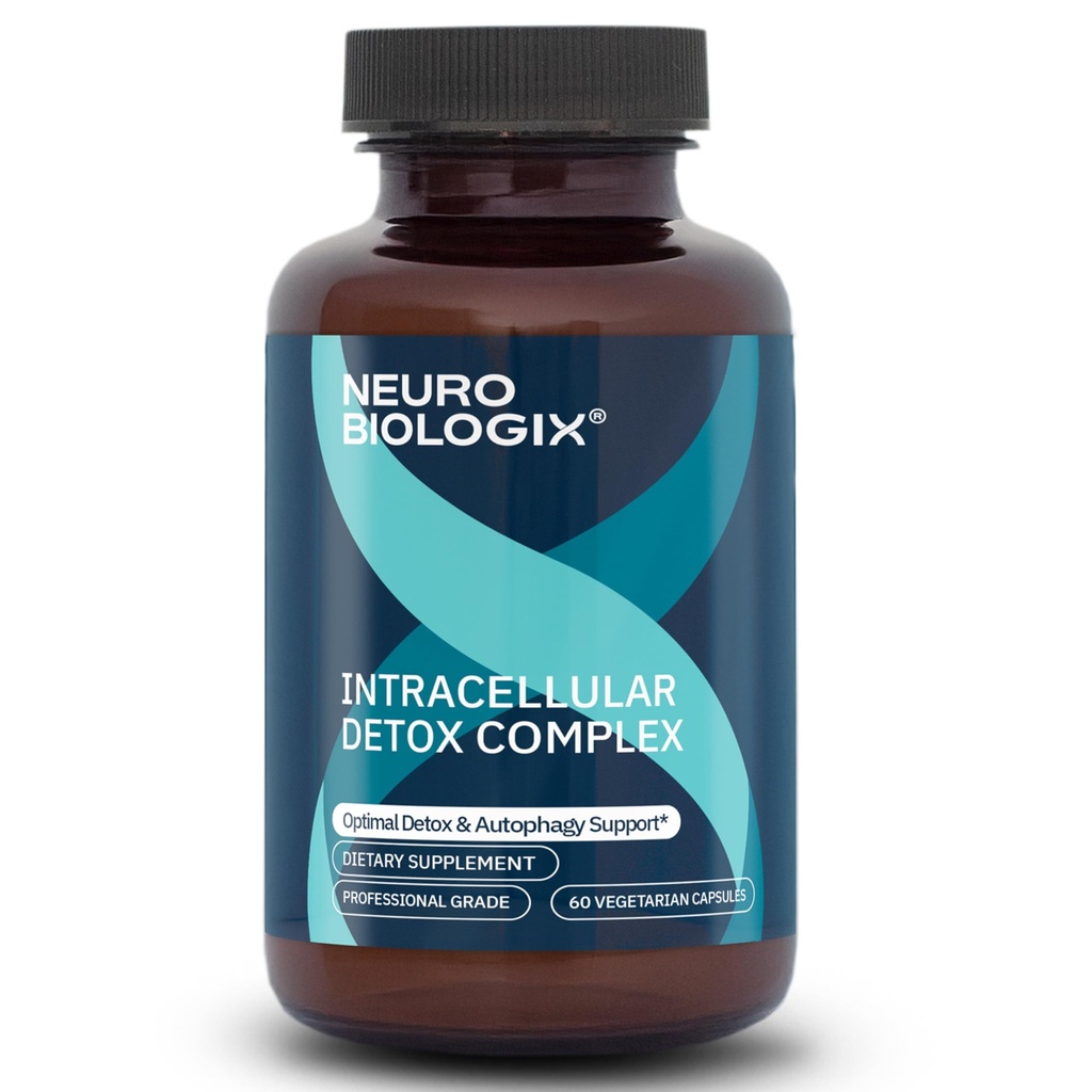 Znotrajcelična Detox podpora - Napredni antioksidant & Energy Supplement – Podpira celično Detox & Obramba, Metabolično ravnovesje & Dolgoživost z RRF2 Activator, Kurkurja, Piperin & Glutatione - 60Caps
