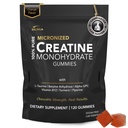 Kreatin monohidrat Gumiji za moške in ženske - brez sladkorja in Vegana Napredna Formula W/L-Taurin + Vitamin B12 - za mišično moč, mišice Graditelj, Recovery, Energy Boost, Predworkout dodatek