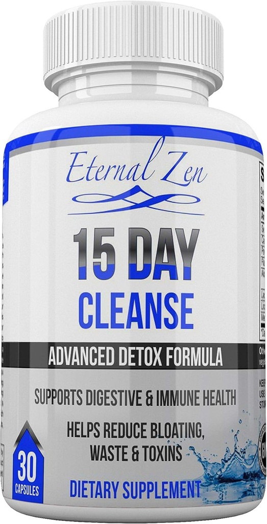 Večni Zen 15 Day Colon Cleanser Detox z dodatno moč zelišča, Senna je hitro deluje naravno Laksative za zaprtje Relief - celotno telo čiščenje - 30 kapsul