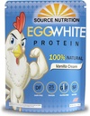 TradeKing 1 Lb Egg White Protein Powder by Source Nutrition - 25 Grams Protein, Build Lean Muscle, Dairy Free - Vanilla Cream