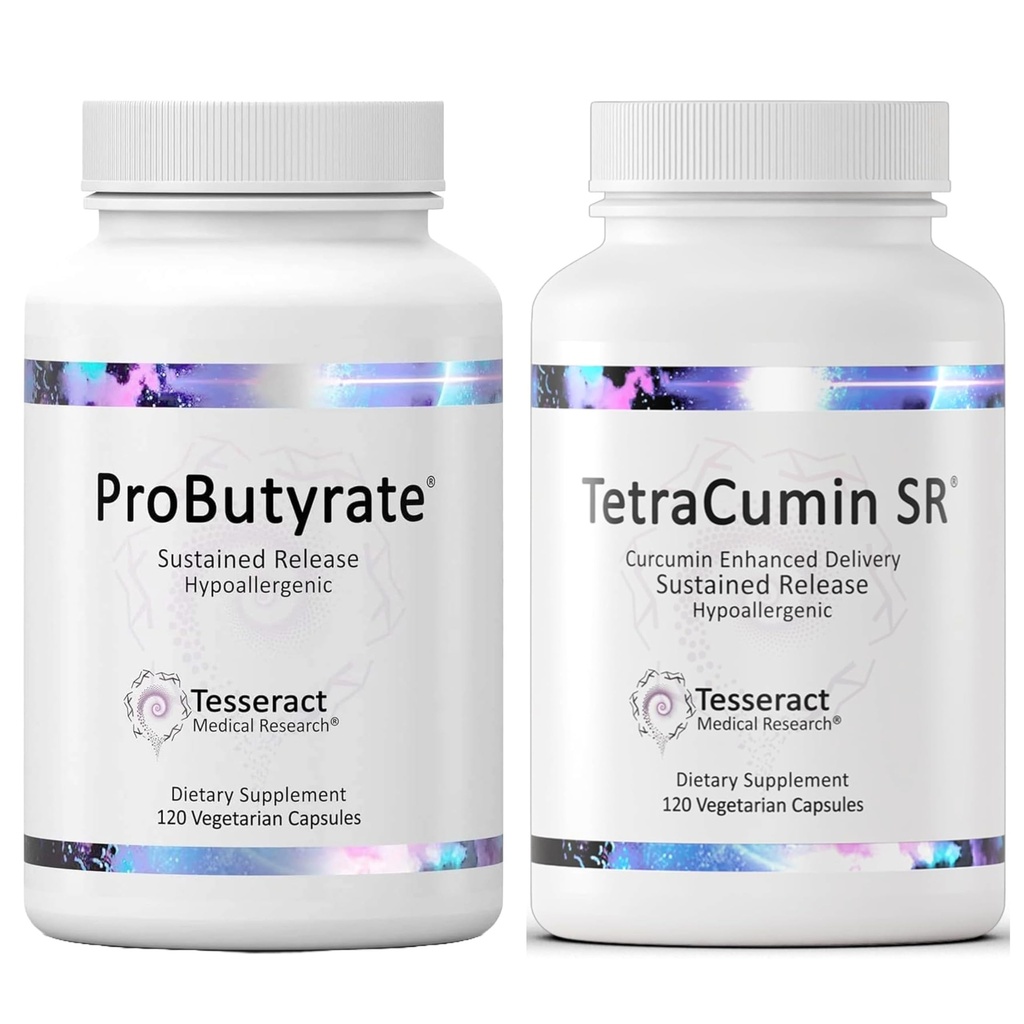 Teseract Medical Research ProButyrate Gut Health Supplement, Butyric Acid Complex & TetraCumin SR Skupna podpora dodatek, Trajna sprostitev