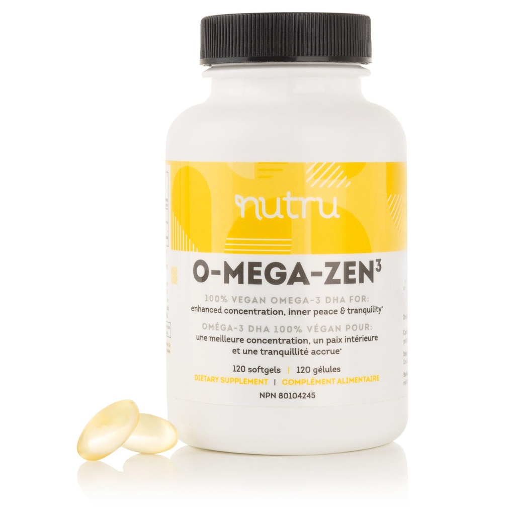 O-Mega-Zen3 Vegan Omega 3 DHA dodatek - 400 mg DHA Esencialne maščobne kisline - Carragenan Free - Premium Algal Based Fish Oil Alternative dodatek - 120 Softgels