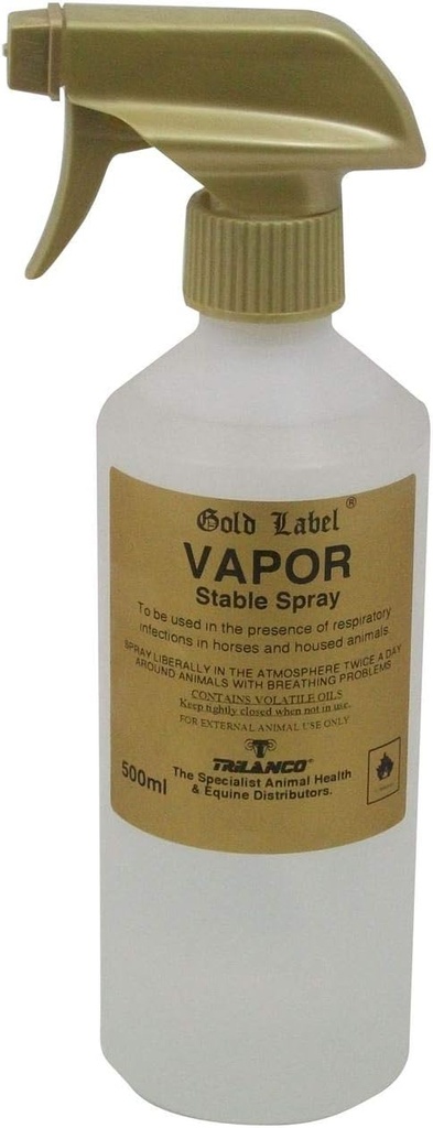 Vapor, zlata nalepka, dihalna pomoč za konje, 500ml