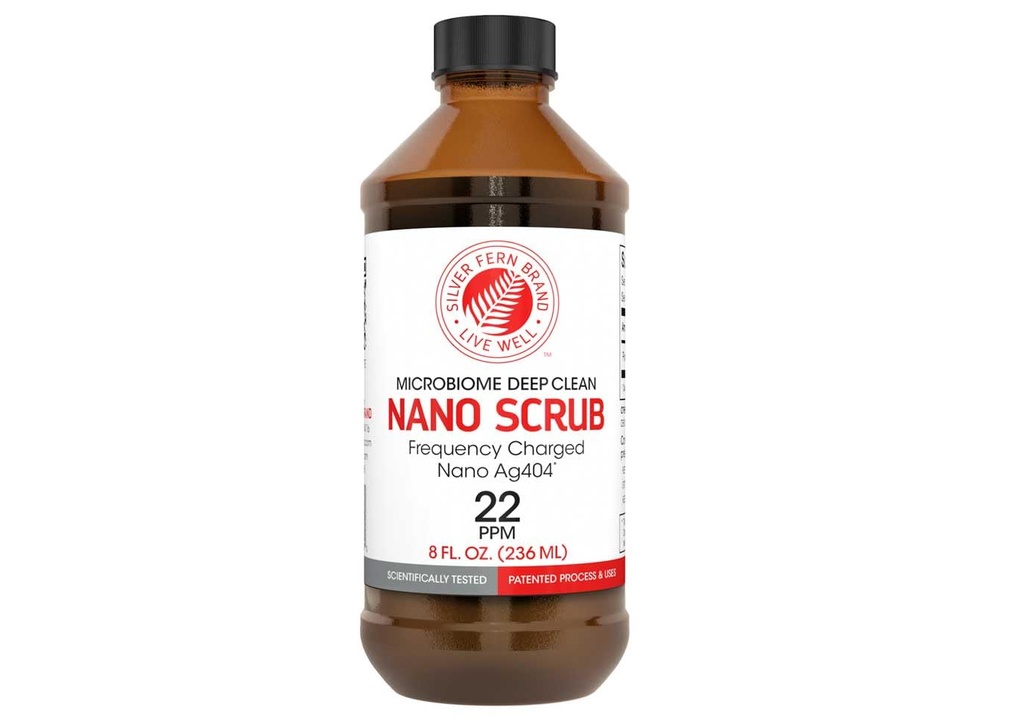 Nano Scrub by Silver Fern Blagovna znamka - 1 steklenica - 48 Serving - Frekvenca Aktivirano Nano Ag4O4 - Tekoči