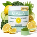 Kiala Nutrition Super Greens, Organic Greens Powder z Spirulina & Klorella za digestion, Gut Health, Immuniteta, Energy, Gluten Free, Vegan, Sladkor brez sladkorja, Spectra Mešanica, Lemon kapljica, 30 Serving