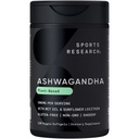 Športne raziskave® Ashwagandha Softgels s kokosovim MCT oljem - Natural Ayurvedic Adaptogen Izdelano s Shoden® Ashwa za sprostitev, mirno in spanje podporo - Gluten Free & Vegan prijazno - 120 Count
