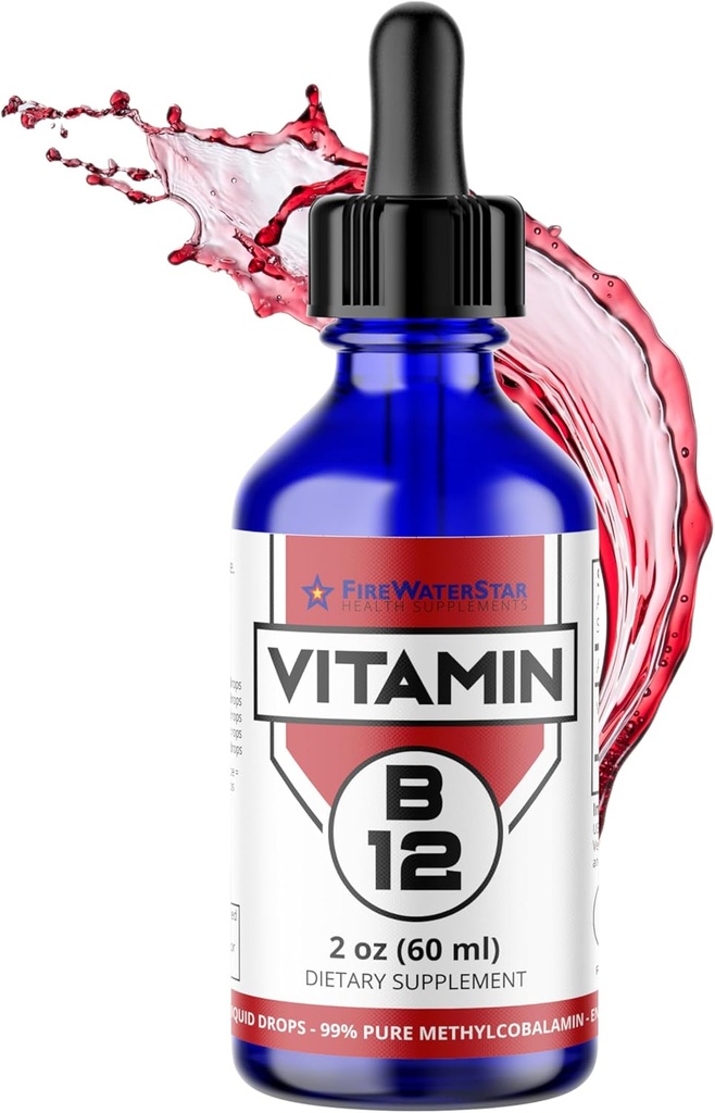 FWS Tekoči B12 Kapljice Vitamin B12 Dodatek 5000 mcg Podjezični metilkobalamin Organski ne-GMO Vegan Visoka absorpcija Metil B12 Nastavljiv Dosing Podpora Povečana proizvodnja energije