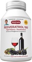 ANDREW LESSMAN Resveratrol-100mg - 30 kapsul - dobrodejno rdeče vino, naravno pojavlja antioksidant, brez alkohola. Dodatek brez dodatka