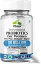 Probiotiki za ženske - 50 milijard CFU, 16 sevov, organskih prebiotikov in probiotikov za ženske (Eurofins Lab Tested) - prebavne, vaginalne, imunske in urinske bolezni - 2 meseca dobave - 60 kapsul