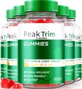 (5 Pack) PeakTrim Keto Gummies, Uradni PeakTrim Keto ACV Gummies, Vse naravne Keto Gummy, Apple Cider Vinegar 1000MG, Največja moč hujšanje dodatek za podporo Fitness, Review (300 Gummies)