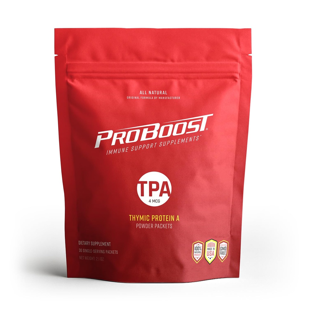 Thymic Protein A Powder Packets (4 McG TPA) – Podpora imunskega sistema - Vse naravne, ne-GMO Formula - 30 Packets