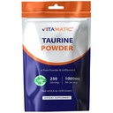 Vitamatski Pure Taurin 1000mg 250 Serving - ne-GMO, Gluten prost