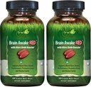 Irwin Naturals Brain Prebudite se za RED z boosterjem dušikovega oksida - 60 tekoči mehkih gelov, paket 2 - Podpora zdravje možganov in optimizacija zmogljivosti - 40 Total Servings