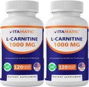 Vitamatni L-karnitin fumarat 1000 mg - 120 rastlinskih kapsul (2 steklenici)