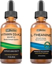 SBR Nutrition D3+K2 in L-teanin paket vitamin D3K2 (MK7) tekoče kapljice, pepermint, 1oz 