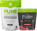 SFH motivirajte in pridobite vadbeno mešanico čistih sirotkinih čokoladnih beljakovin in push predworkout praška