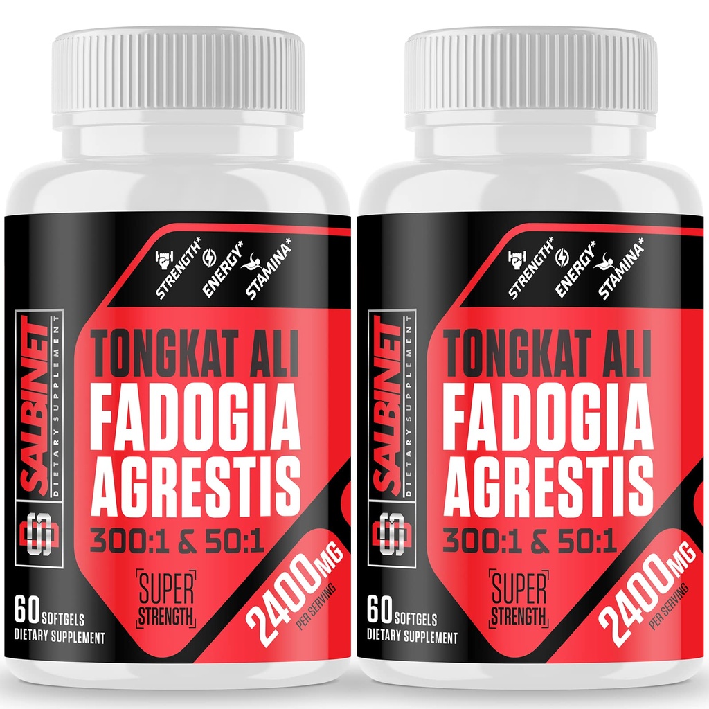 2400mg Fadogia Agrestis Tongkat Ali dodatki - Tretja stranka Tested - 1400mg Fadogia Agrestis & 1000mg Tongkat Ali, Največja moč, Mišična masa & Athletic Performance, 2 paketa