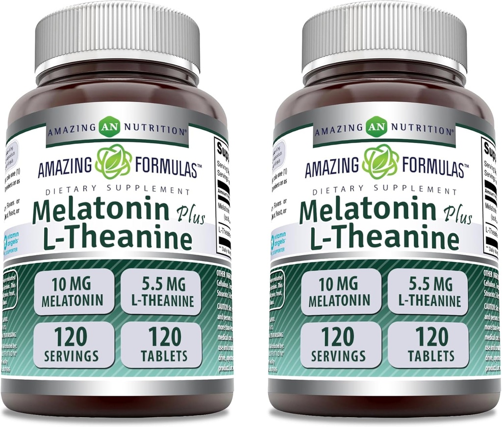 Neverjetne formule Melatonin 10 Mg Plus L-Theanine 5,5 Mg dodatek 