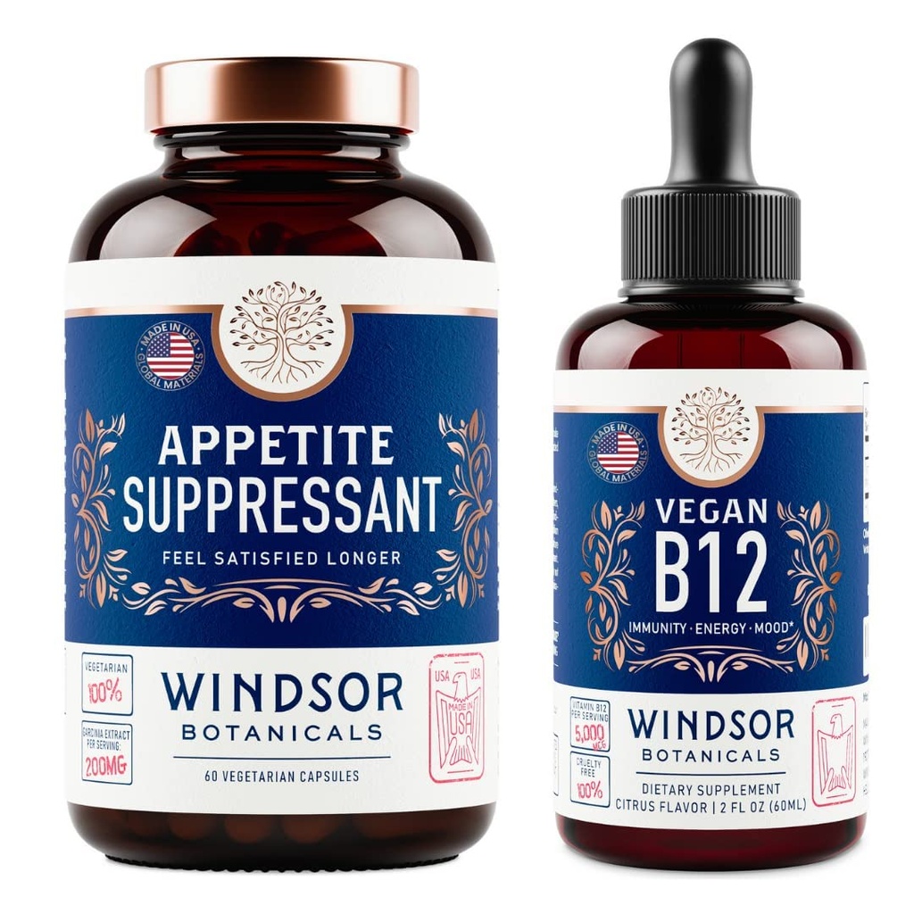 WINDSOR BOTANIKAL Apetitno sredstvo za zatiranje hujšanja in Vegan B12