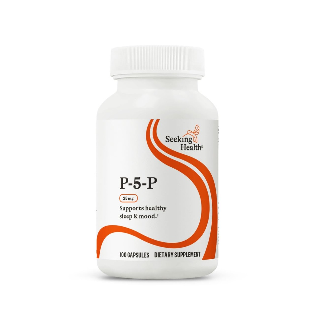 Iskanje zdravja P-5-P (Piridoksal 5-Fosfat) - Imunsko zdravje & Homocistein Presnova Podpora - Podpora proizvodnji energije z biorazpoložljivim vitaminom B6-25, 100 kapsul