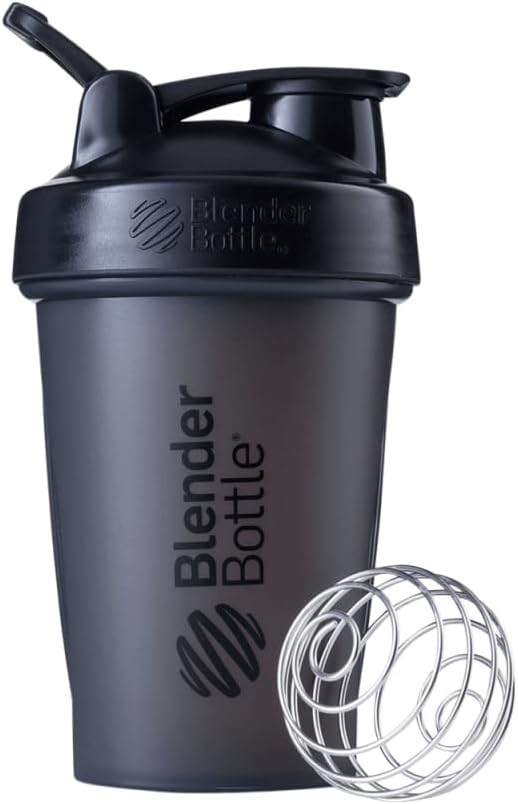 BlenderBottle Classic Shaker steklenica kot nalašč za beljakovinske pretrese in pred vadbo, 20-ounce, črna