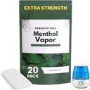 Dodatna moč [20 Pack] Mentol Eucalyptus Vlažilnik Pads - Univerzalni Vapor Pads za vse Vks, Crane, drugi modeli - Vapopads Zamenjava - Naravnih vodotopnih hlapi Pads - Hladni / Flu simptomi