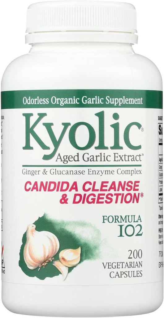 Kyolic #102 Česen W/Enzyme Veg 200 Cap