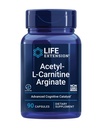 Life Extension Acetil-L-karnitin Arginat, napredno zdravje možganov in živcev, podpora celični energiji, Gluten-free, Non-GMO, 90 kapsul