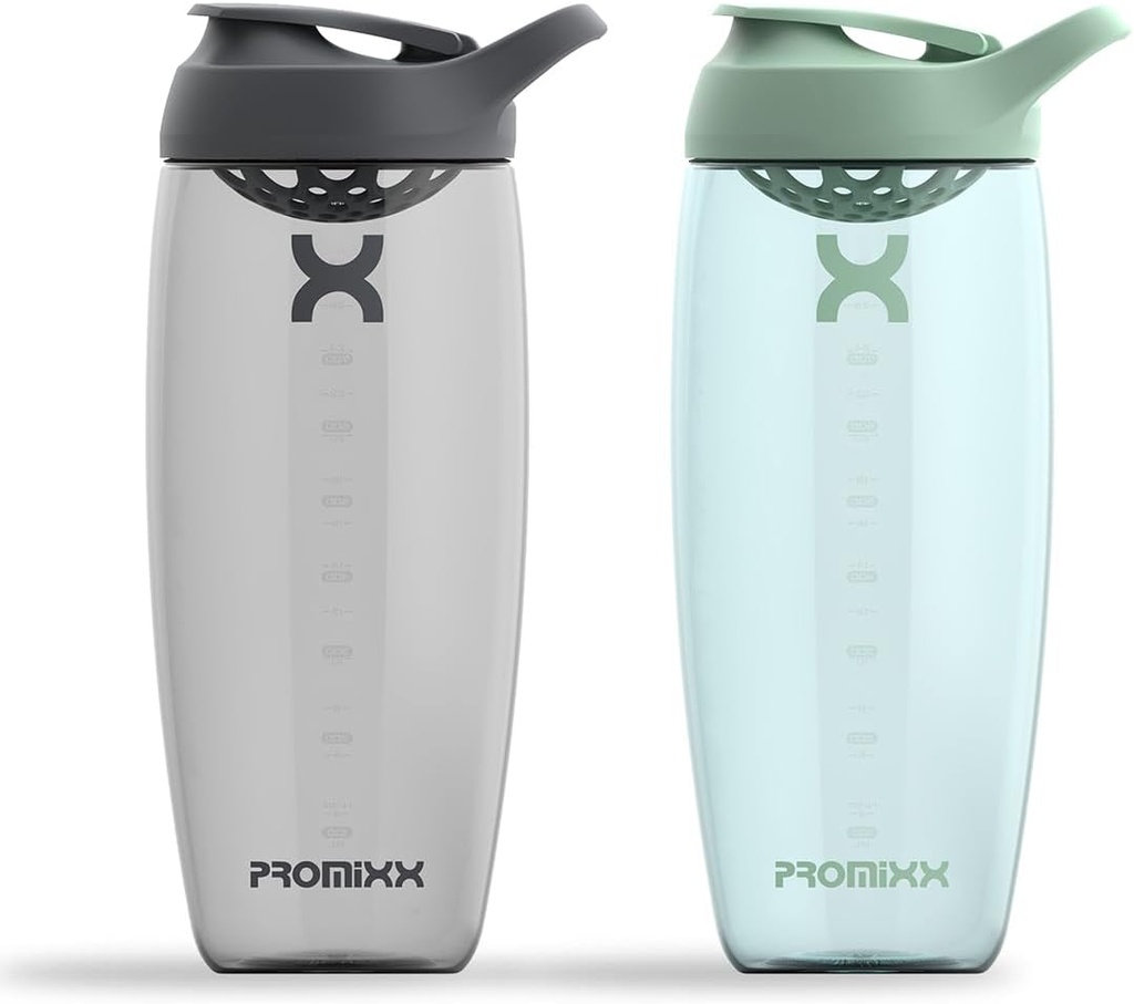 Promix Pursit Protein Shaker Steklenica (32 oz) – Tihi brez-Ball mešalnik, Leak-Proof Lid, BPA/BPS & Phthalate-free ECOZEN – Easy-Clean Shaker Cup za stresanje beljakovin, Pre & Post-workout smoothies
