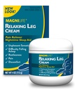 Smetana MagniLife Relaxing Leg, Nemirne noge, Globoko penetracija Topical za bolečino, Seveda pomirja drgnjenje, neugodje, in Tossing z sivke in magnezija - 4oz