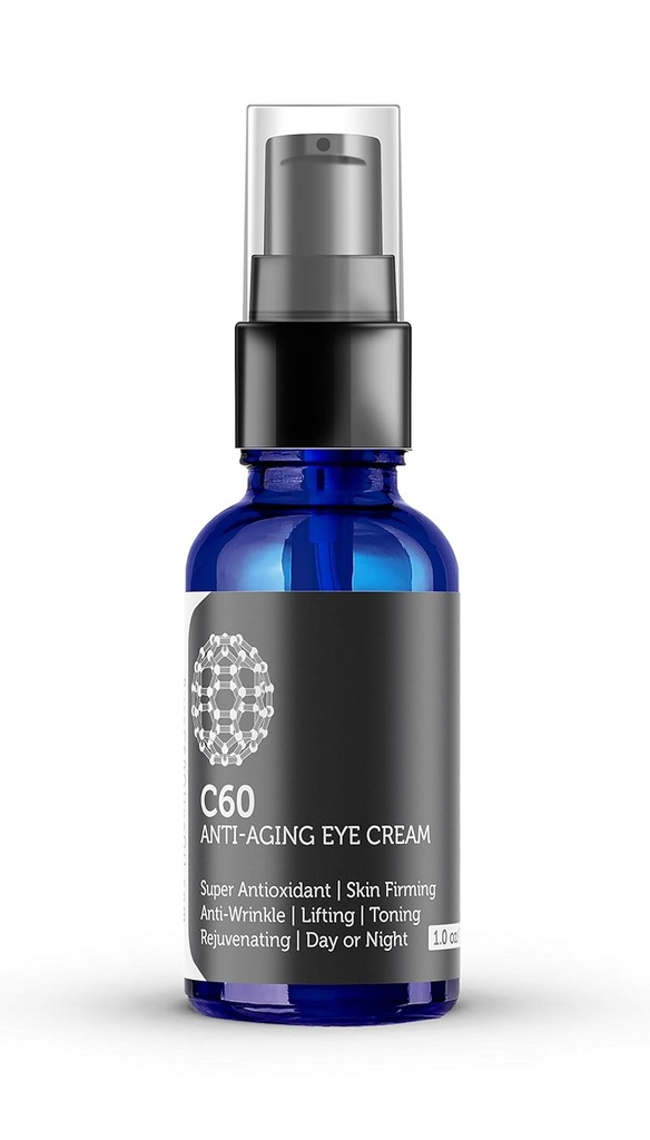 C60 krema proti staranju oči 30ml z Matrixyl 3000, Tripeptid-5, Hidrating Botanična hialuronska kislina in vitamin C za moške in ženske Izdelano z organskimi sestavinami
