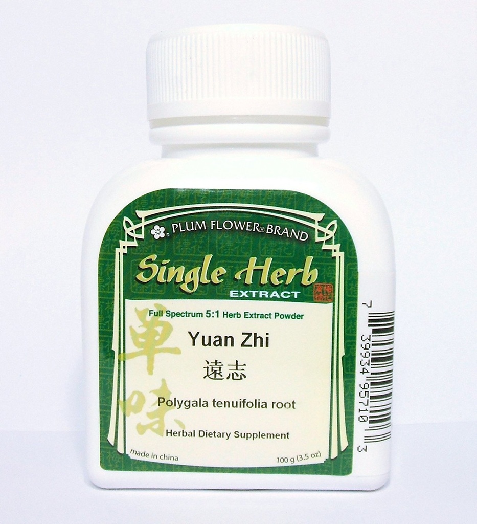 kitajski Senega koren, zeliščni ekstrakt v prahu / Yuan Zhi / Polygala Tenuifolia, 100g ali 3,5oz s slivovo rožo
