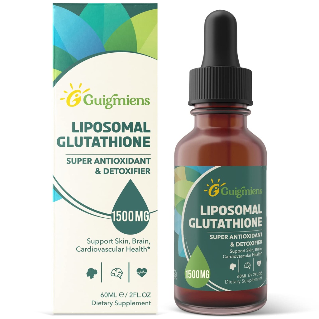 Liposomski glutation 1500 MG, superior absorpcija, dodatek tekočega glutationa, močan antioksidant, detoks jeter, imunski pospeševalec, brez soje, brez GMO, brez Vegana in glutena, 2,02 fl.oz