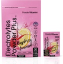 PrašekVitamin Elektroliti v prahu Plus, Keto, malina limonada, sladkor brez, 1000mg kalij, 120mg kalcij, 120mg magnezij, ne-GMO, nič kalorij, 30 hidracijski paketi