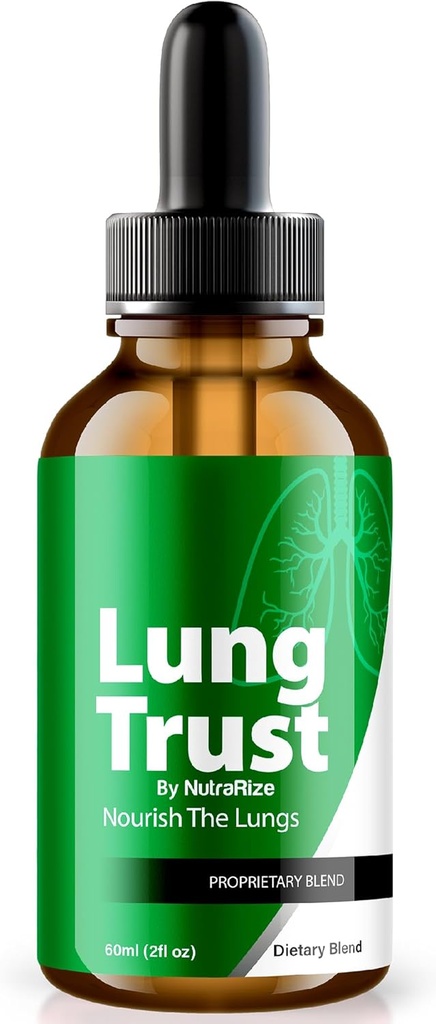 NutraRize Lung Trust kapljice, Herbal Liquid kapljice, Prehransko dopolnilo lahko zaupate, Vse naravne formule za dihanje in pljučnega zdravja, čiščenje in razstrupljanje, Mnenja (30 Serving)
