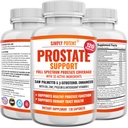 Dodatki prostate za moške (120 kapsul), Saw Palmetto Prostate Health Support - 33 Vitamini in zelišča - Beta sitosterol Plus B6, selen in cink za zdravo uriniranje Frekvenca in pretok in primeren spanec