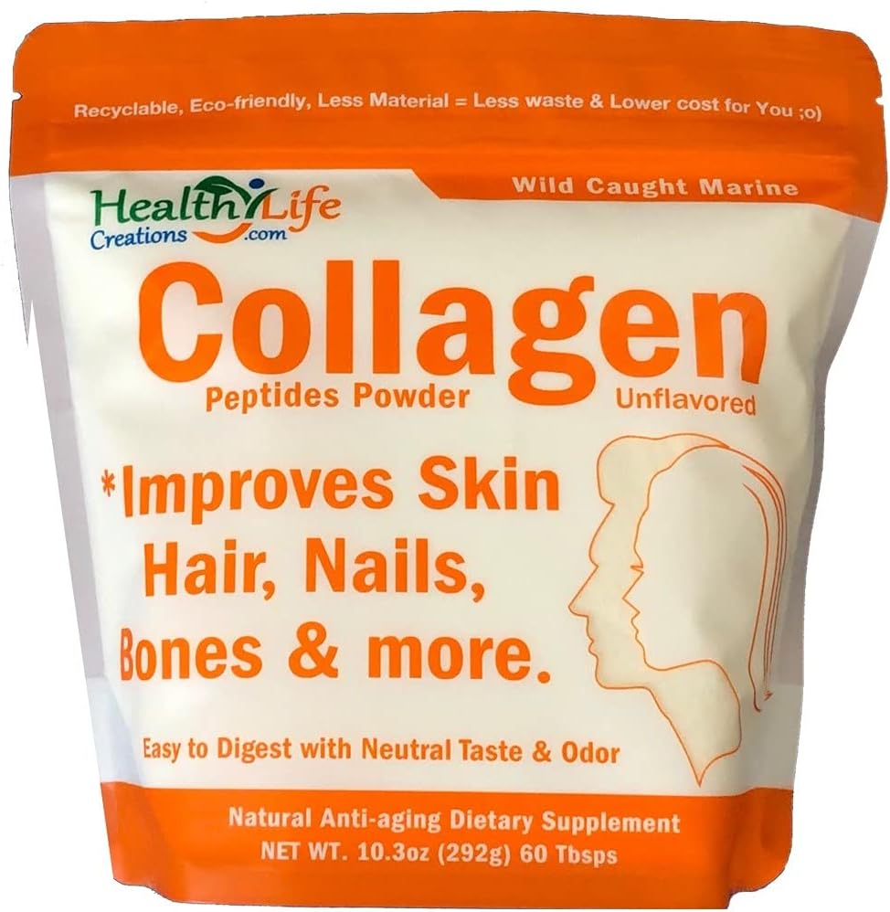 Prašek marinskega kolagena Peptide (Wild Caught) 10.3 oz - nearomatizirano, hitro raztapljanje - proti staranju, ozdravljenju, brez sladkorja, brez glutena, brez GMO