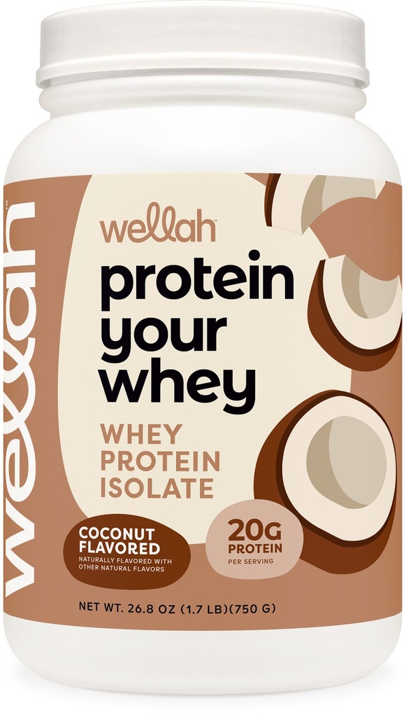 Beljakovine Wellah Your Whey (30 serviranih, aromatiziranih kokosovih orehov) - beljakovine sirotkinega izolata