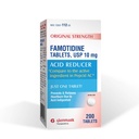 Glenmark Therapetics Original Jakost Famotidin tablete, 10 mg, reducent kisline za lajšanje zgage, 200 število