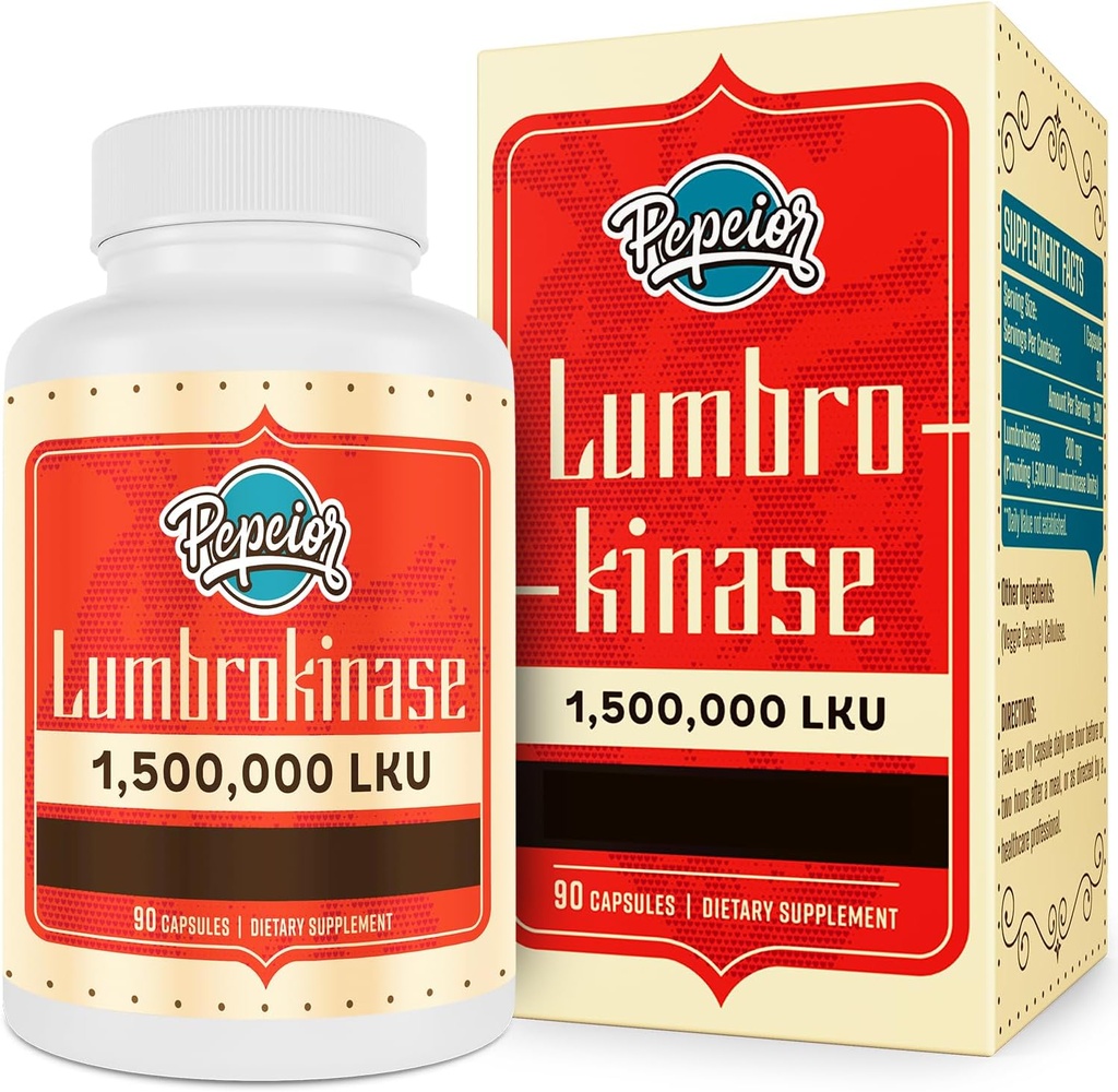 Lumbrokinaza 200 mg (Max Activity 1.500 000 LKU) - Lumbrokinaza encimi dodatek, učinkovitejši od Nattokinaze - 90 kapsul