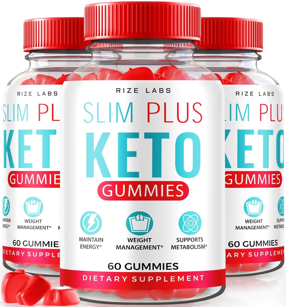 Rize laboratoriji - Slim Plus Keto ACV Gummies za napredno hujšanje, vse naravne Apple Cider Vinegar dodatek (180 Gummies)