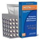 Medagel Histasolv Extra Strength DAO Enzyme Supplement for Histamine Food Intolerance - Lajšanje Prebavne neprijetnosti - Patented Tech - Made in Austria - 60 Pack